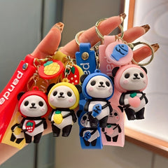 Cartoon Panda Keychain Pendant for Bag Decoration