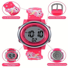 Kids Unicorn Girls Watch Toddler Digital Watch with 7 Lights