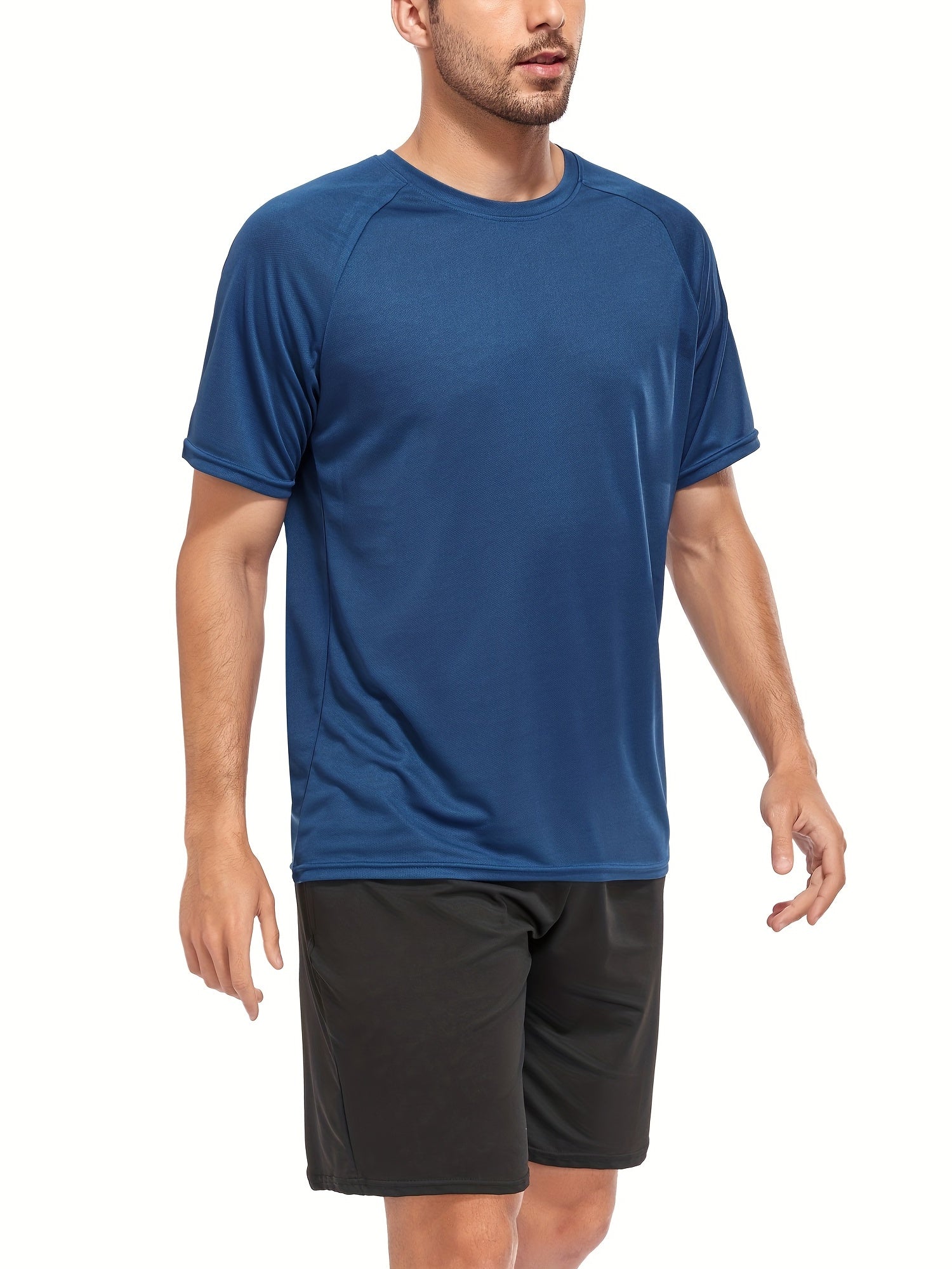 HOPLYNN 3 Pack Men's Mesh Workout Shirts, Quick Dry Athletic T Shirt