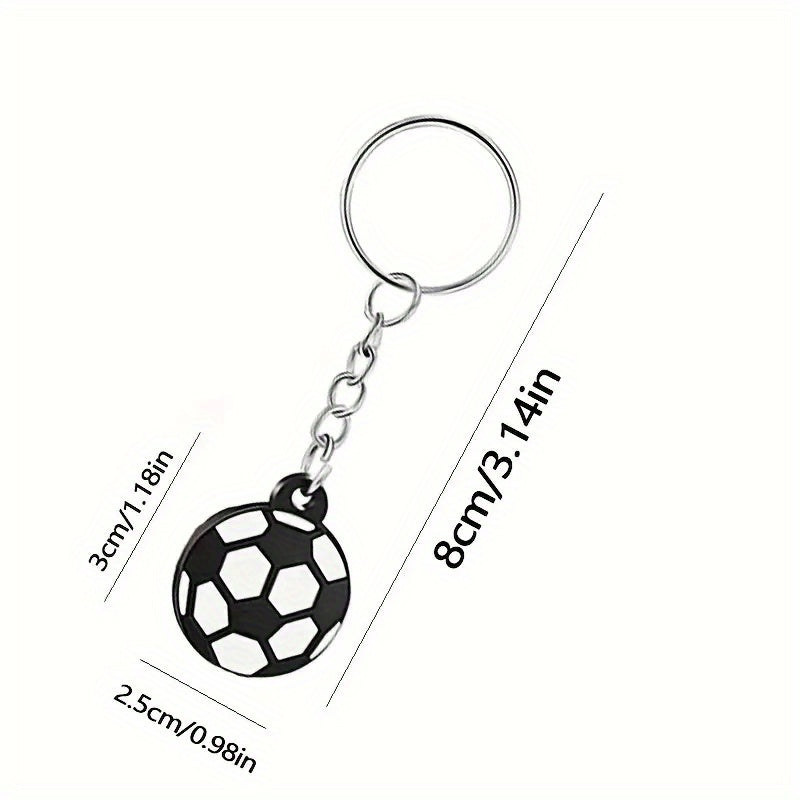 6pcs Football Keychain PVC Soft Rubber Soccer Ball Toy