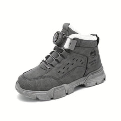 Boy's Snow Boots Warm Non-slip Ankle Boots Plush Cozy Outdoor Hiking