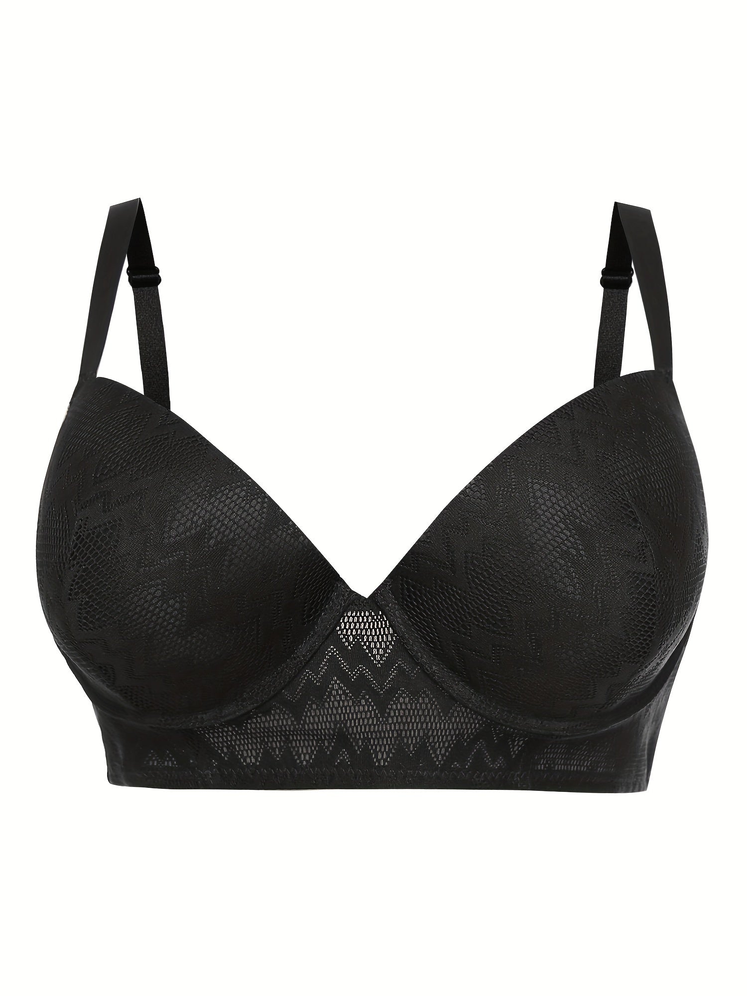 Geometric Pattern T-shirt Bra