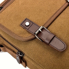 Vintage Canvas Shoulder Bag for Men, Business Crossbody Bag