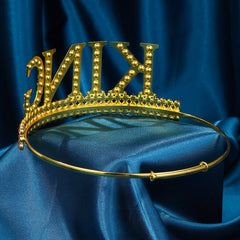 Men's Rhinestone Crown Hair Hoop - Birthday Party Headdress