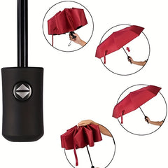 Portable Windproof Travel Umbrella Compact Lightweight Automatic Umbrella