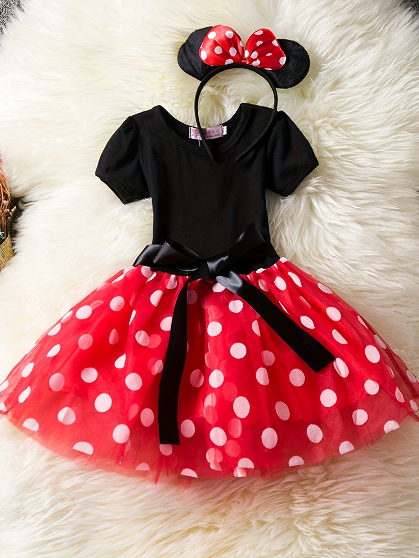 Polka Dot Puffy Tutu Play Dress for Toddler Girls