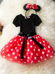 Polka Dot Puffy Tutu Play Dress for Toddler Girls