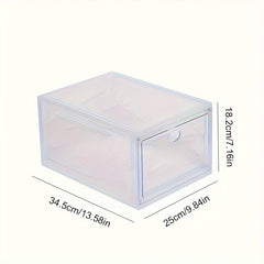 Foldable Stackable Shoe Rack Plastic Container Space Saving Storage Organizer