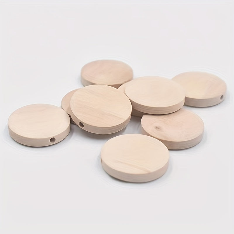 8pcs Natural Wood Round Wooden Discs for Earring Making
