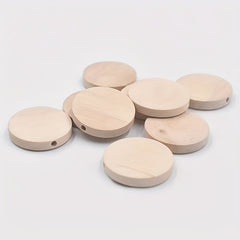 8pcs Natural Wood Round Wooden Discs for Earring Making