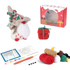 Christmas Gnome Crochet Kit Pumpkin Ghost Dwarf Crocodile Hand Knitting Beginner