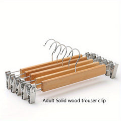 Wooden Pants Rack Underwear Clip Non-marking Pants Hanging