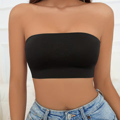 Seamless Strapless Bandeau Bra Soft Stretch Everyday Bra