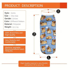4 Pairs 3D Dog Pattern Comfy Low Cut Socks Women's Stockings