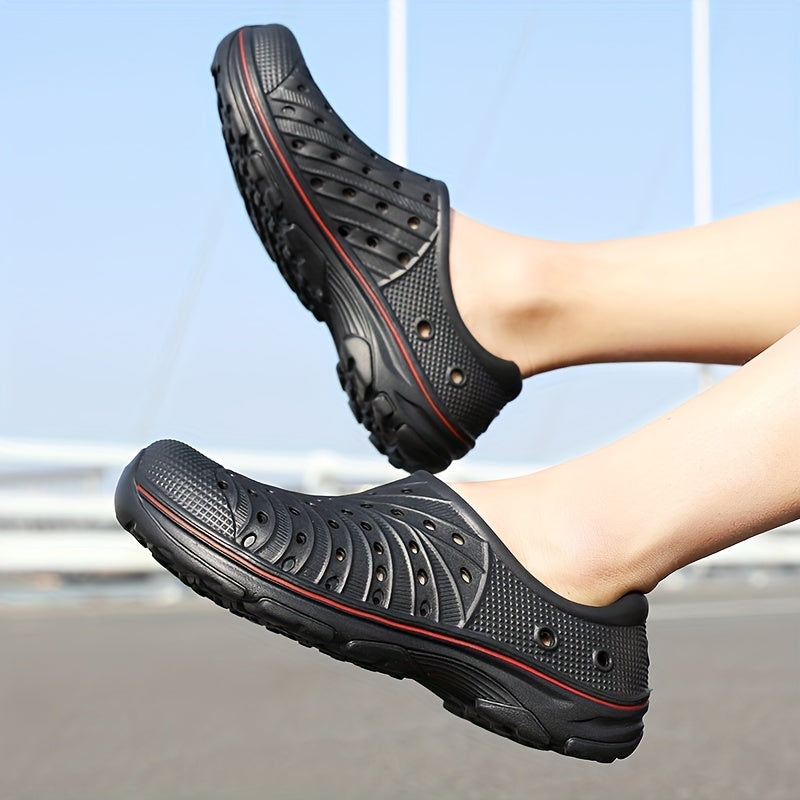 Men's Lightweight Comfy Clogs Hollow Out Non Slip Garden Shoes Summer