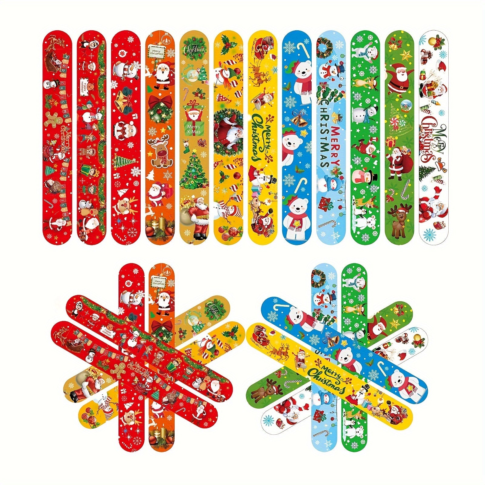 24pcs Christmas Clapper Bracelet Variety Pack