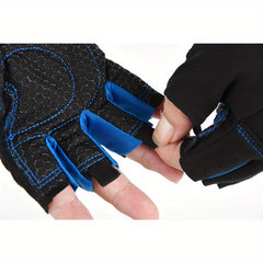 1pair Fingerless Gloves Breathable Non-slip Half Finger Gloves for Weightlifting