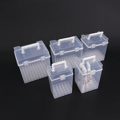 Clear Storage Box Portable Paintbrush Marker Pen Holder Stationery Organizer