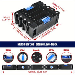 Folding Level 28 Inch - Precise Angle Measurement Woodworking Tool