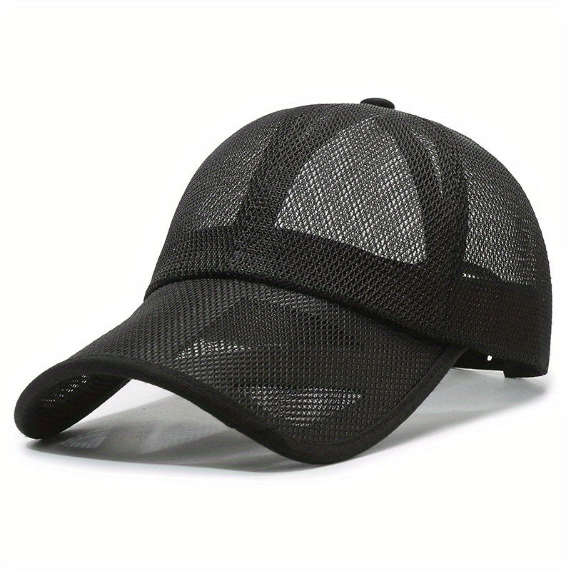 Summer Sun Protection Lengthened Brim Baseball Mesh Hat