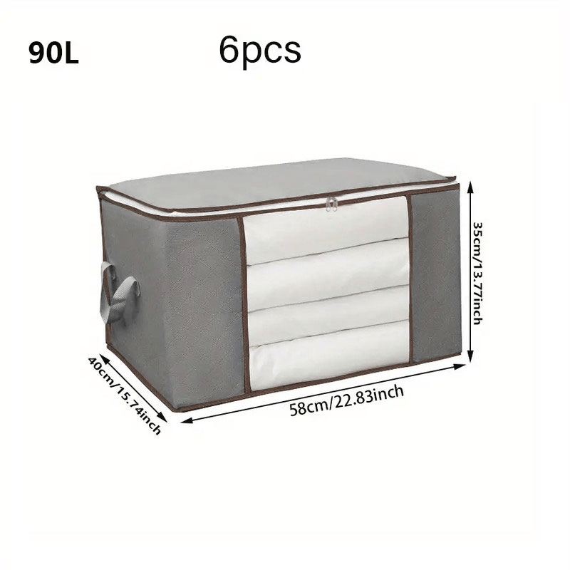 Large Capacity Clear Quilt Storage Bag Non Woven Lightweight Clothes Quilt Bag