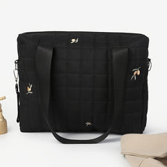 Embroidered Butterfly Diaper Bag with Multiple Compartments