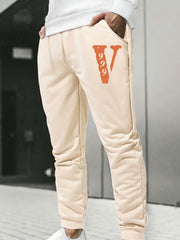 Men's Graphic Print Drawstring Sweatpants With Pockets