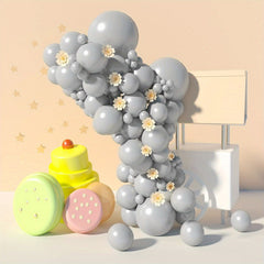 60pcs Gray Party Latex Balloons 5inch Kit for Gray Theme Events