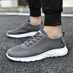 Men's Mesh Breathable Lace Up Casual Shoes Lightweight Running Sneakers