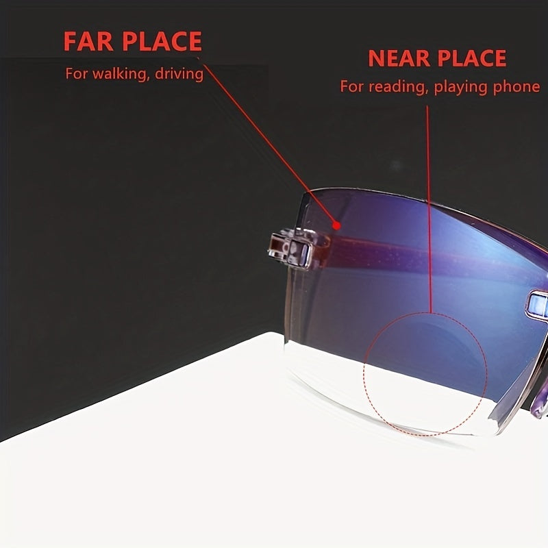 Light Blocking Bifocal Reading Glasses Anti Eyestrain Computer Presbyopic