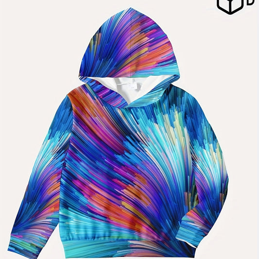Colorful Digital Pattern Kid's Hoodie Unisex Pullover Causal Hooded