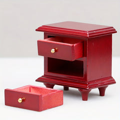 1:12 Dollhouse Bedside Cabinet Drawer Chest Storage Table Home Decor