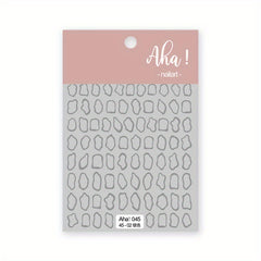 Irregular Bronzing Pattern Nail Art Stickers Decals Self Adhesive