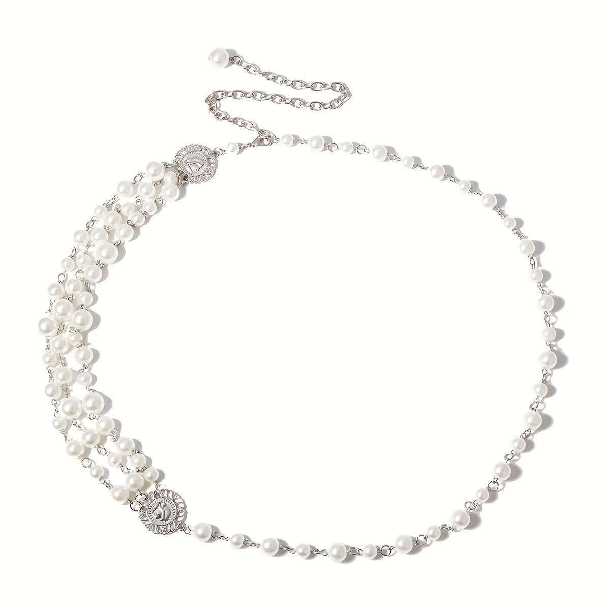 Vintage Faux Pearl Waist Chain with Tassel