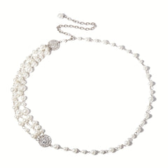 Vintage Faux Pearl Waist Chain with Tassel