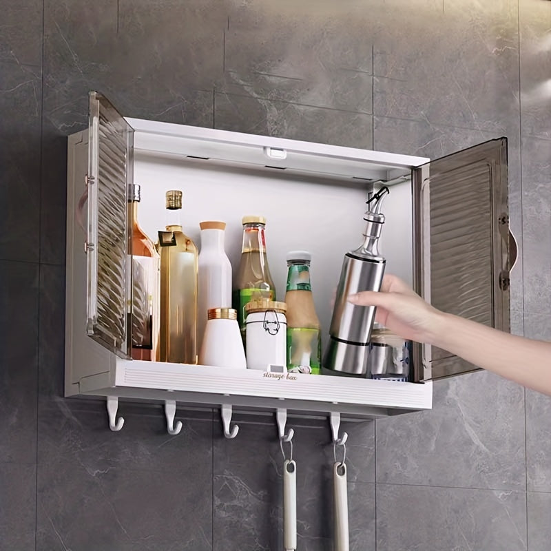 Kitchen Rack Wall mounted Condiment Jar Seasoning Box Holder