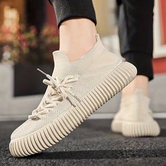 Men's Slip on Sneakers With Laces Lightweight Athletic Shoes