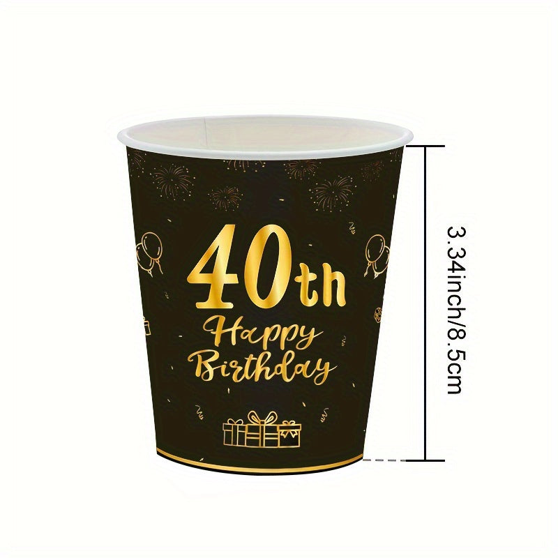 Golden Holiday Tablecloth & Party Set - 40 Year Old