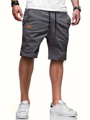 Men's Drawstring Cargo Short Pants Lightweight Flap Pocket Shorts