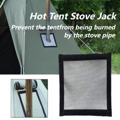 Fireproof Stove Jack Cloth for Wood Stove Hot Tent Camping