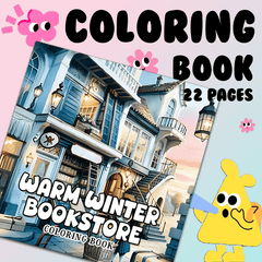 Charming Library Adult Coloring Book 22 Pages 20x20cm 1pc