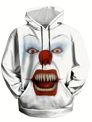Clown Print Hoodies Men Loose Pullover Autumn Winter