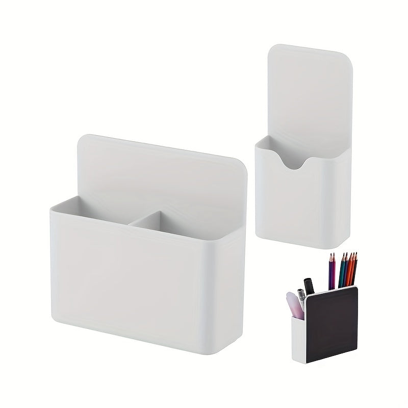 2pcs Magnetic Pen Holder Dry Erase Marker Organizer Strong Magnet Storage