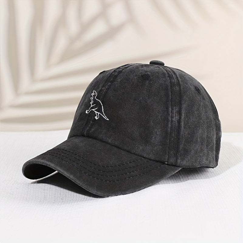 Kids Dino Embroidery Baseball Cap Sunshade Hat