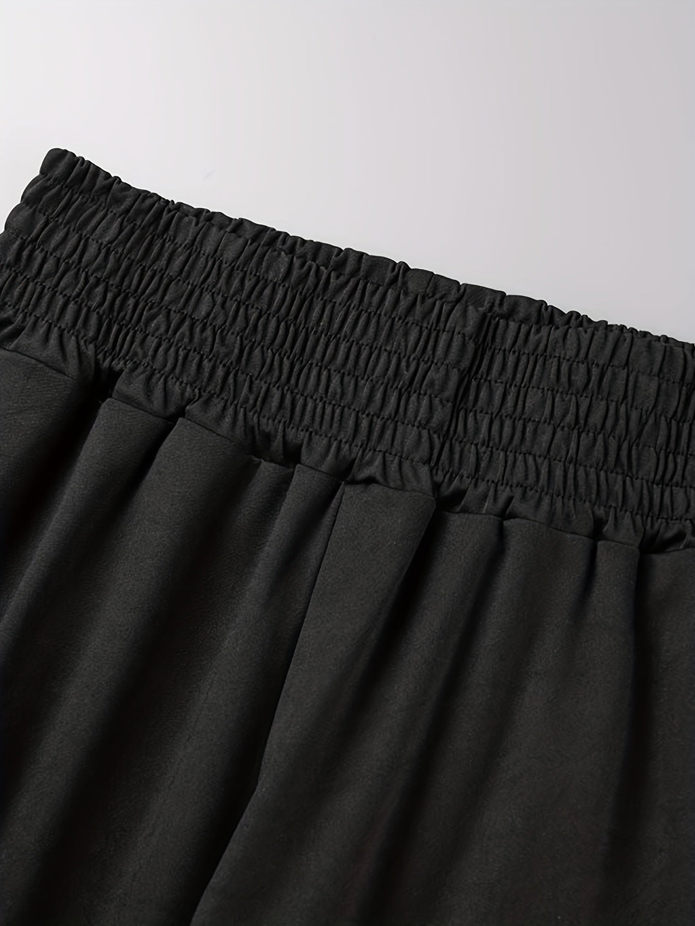 Solid Twist Front Crop Top & Tapered Leg Pants Outfit