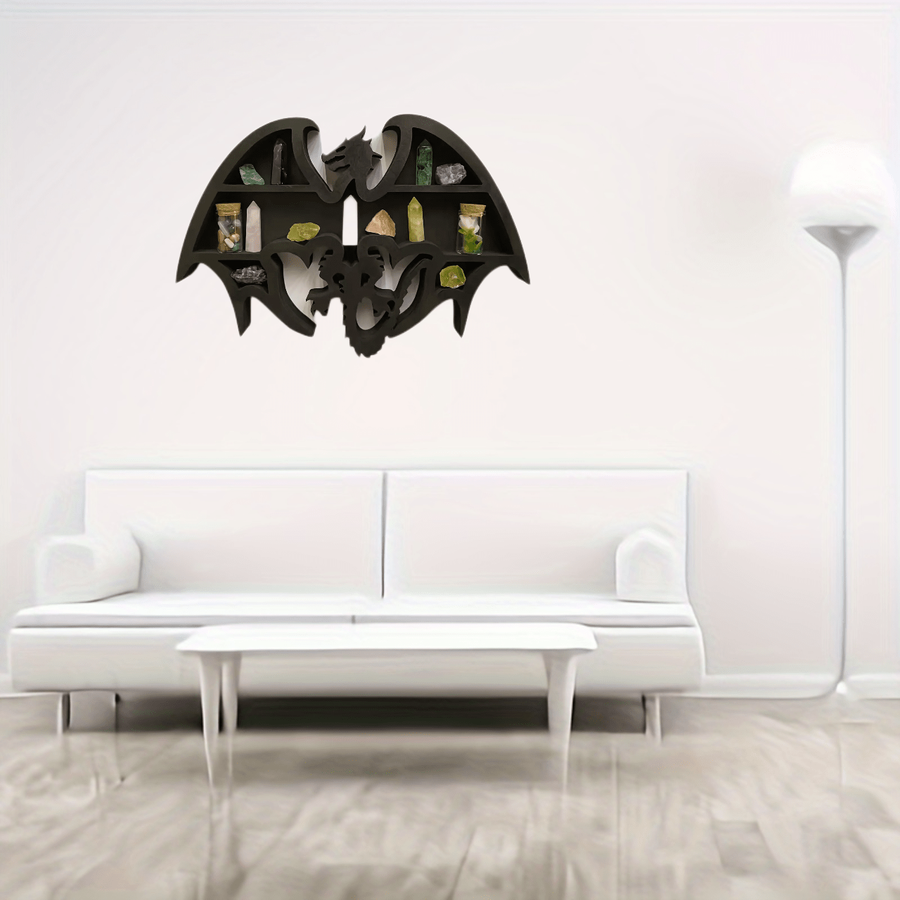 Gothic Dragon Crystal Holder Display Shelf Home Decor