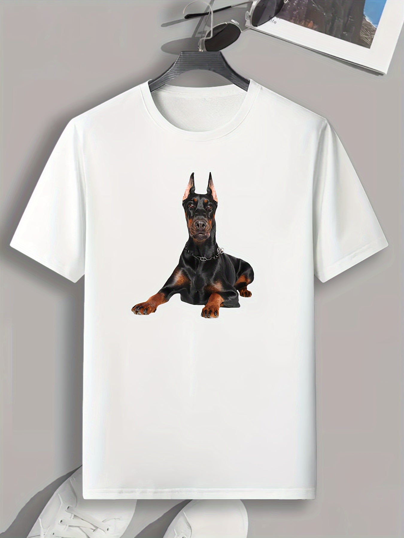 Dog Print Men's Graphic T-shirt Summer Casual Comfy Tee