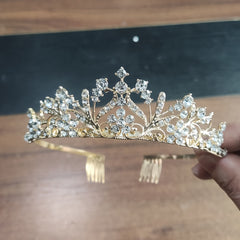 Small Rhinestone Crown Hair Accessory for Prom Party Event