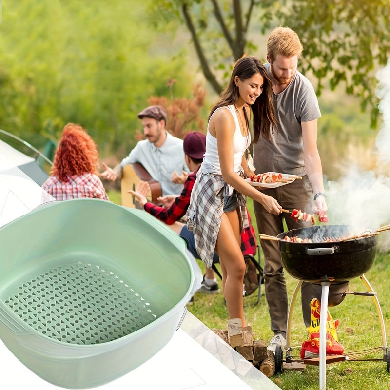 Double Layer Plastic Drain Basket Vegetable Washing Basin for Cooking