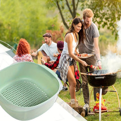 Double Layer Plastic Drain Basket Vegetable Washing Basin for Cooking